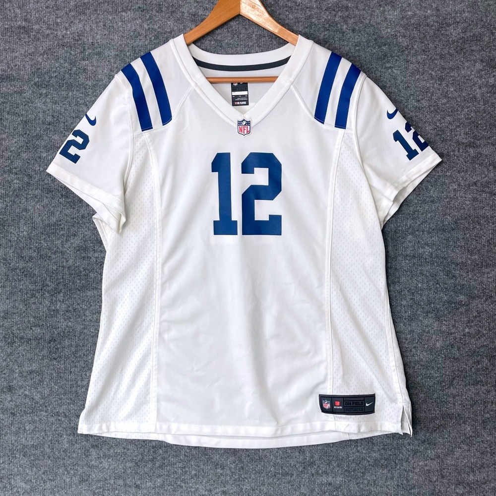 Nike NFL Indianapolis Colts Andrew Luck 12 Jersey Womens XXL White 102931-477462
